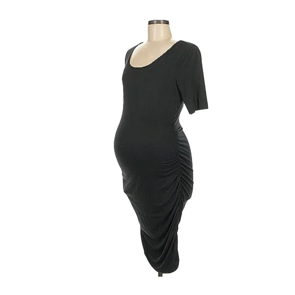 Pea In The Pod Maternity Midi Black Dress Size S EUC
